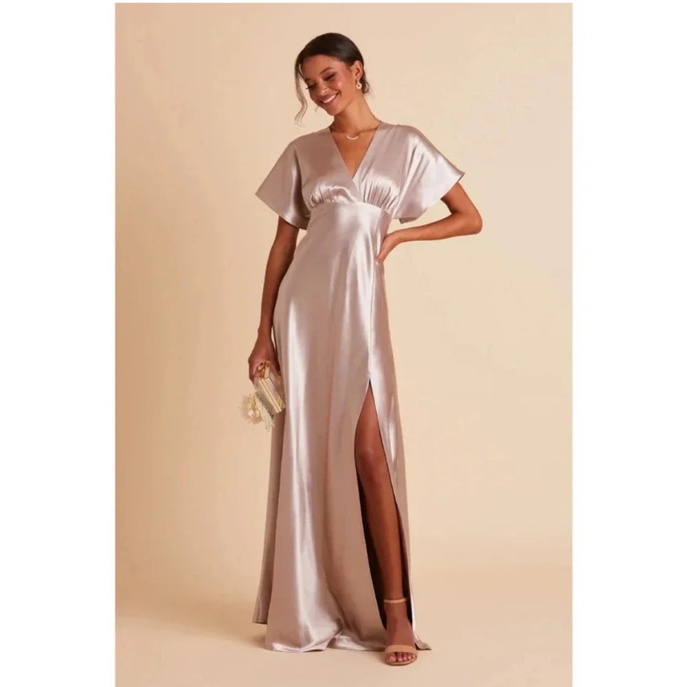 NWT Birdy Grey Jesse Kimono Satin Rose Gold Dress Medium